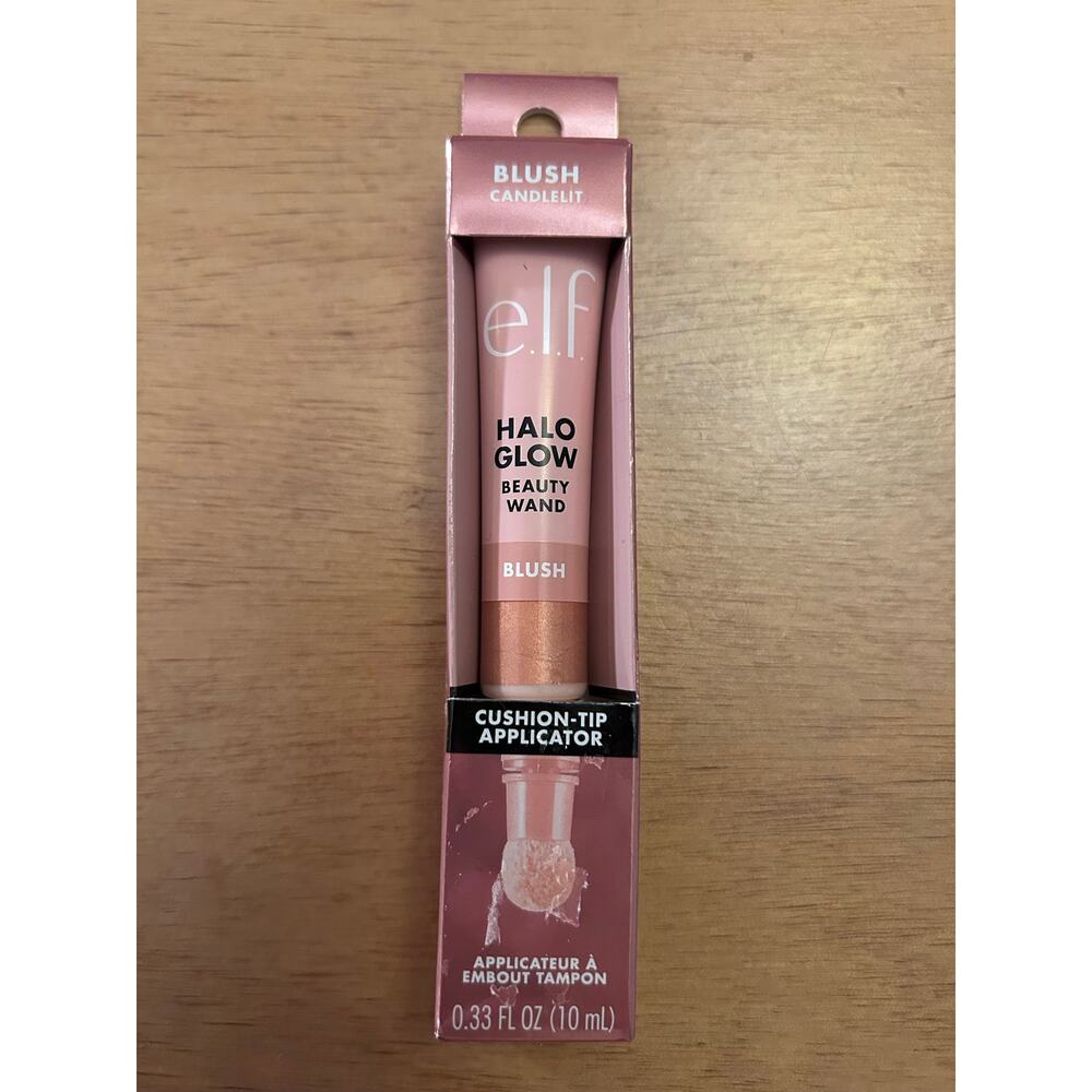 New ELF Halo Glow Beauty Wand Liquid Blush Candlelit Infused with 2% Squalane